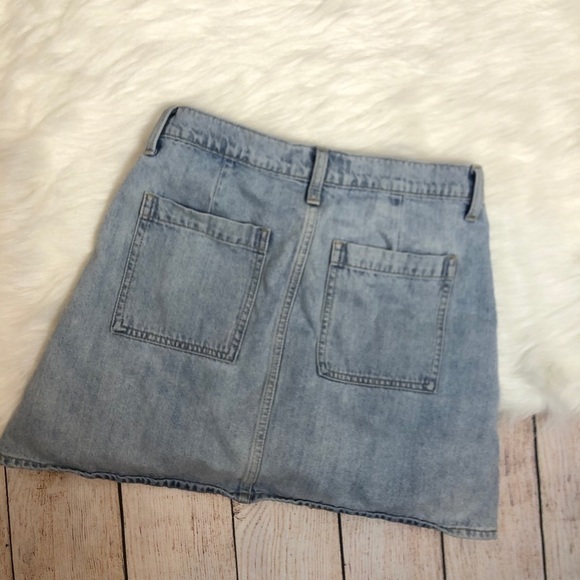 Lucky Brand Denim Skirt Front Button Up 4/27 - Picture 2 of 4